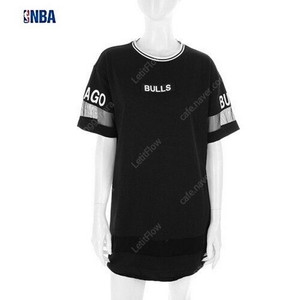 NBA 엔비에이 여성용 시카고 불스 반팔 롱 티셔츠
