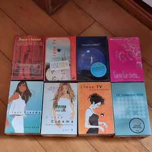 컴필레이션 미개봉 카세트 테이프 8개 판매합니다ㅡ일괄 56000원