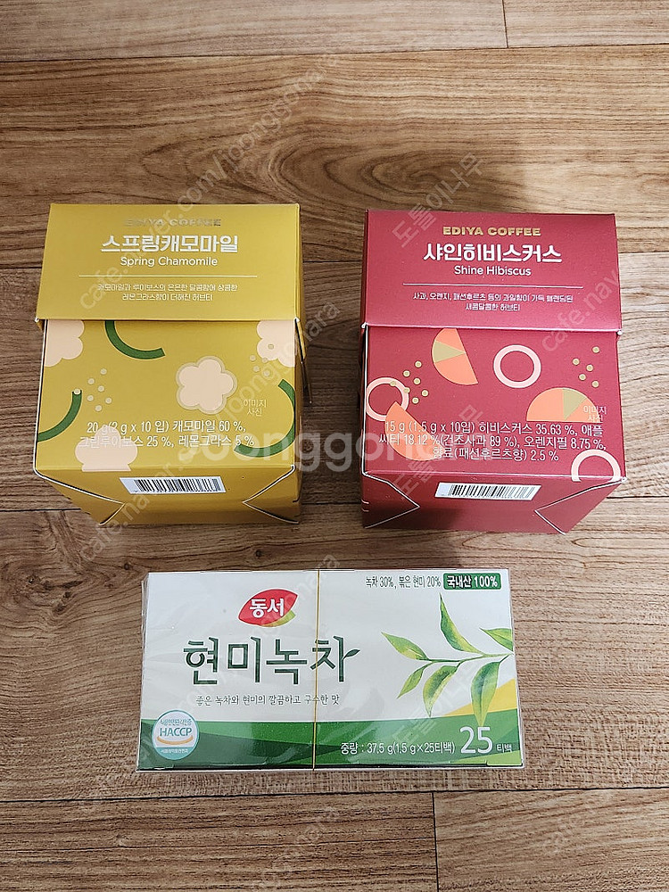 이디야 블렌딩 티 2종, 동서현미녹차, 티백차, 샤인히...--0