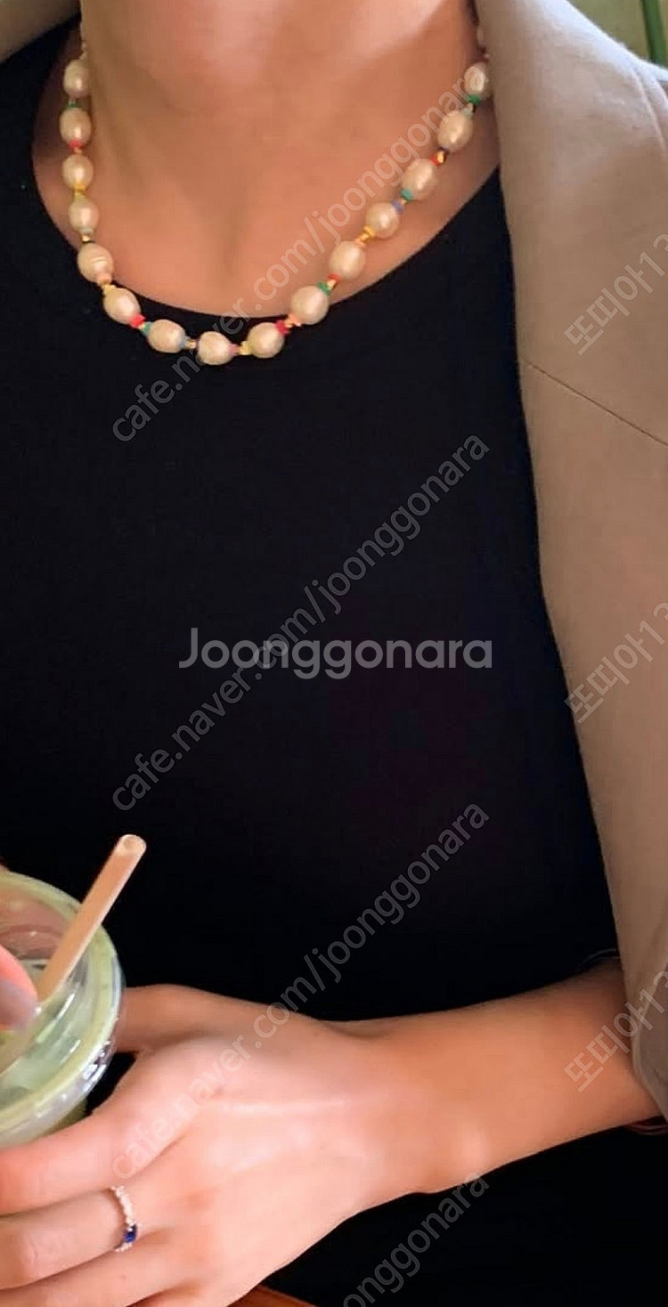 허앤쉬 진주목걸이--0