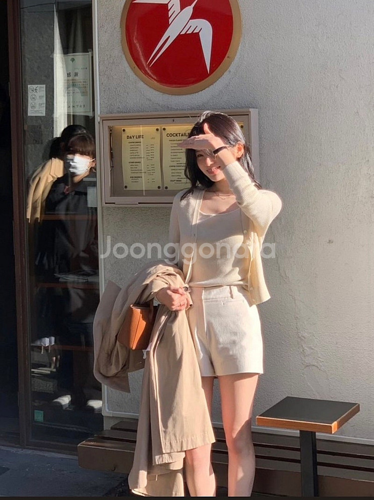 sie 시에 아이린 에센셜 가디건+슬리브리스 바닐라 새...--0