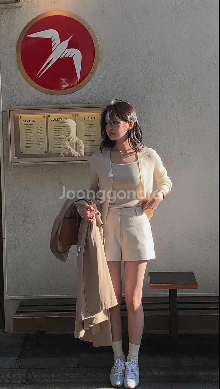 sie 시에 아이린 에센셜 가디건+슬리브리스 바닐라 새...--1