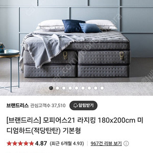 브랜드리스 모피어스21 매트리스+원목프레임