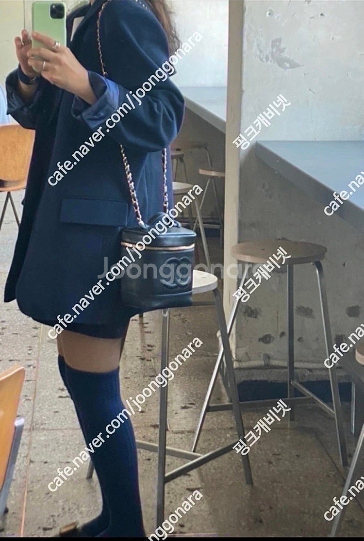 정품 샤넬 빈티지 베니티백 캐비어 금장 풀셋 190만원--8