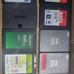 SSD 128GB ,삼성 2개 , 기타 사진 보시면 빠릅니다, 총 8개