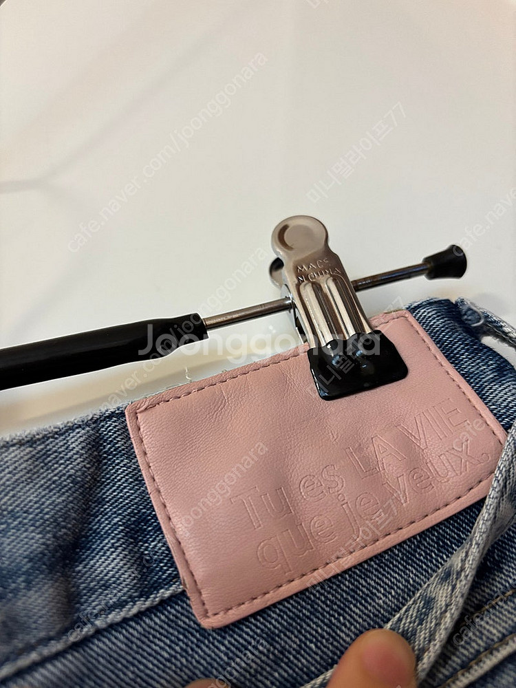 보브 중청 벨트 워싱 데님 팬츠 바지 청바지 올드머니룩...--6