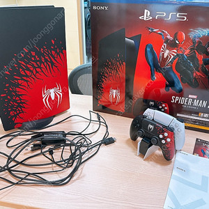 플스5 스파이더맨에디션 디스크 + 듀얼센스추가 + 정품충전거치대 일괄 팝니다 PS5