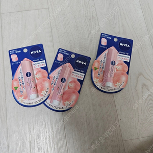 니베아 복숭아 립밤 3개 일괄