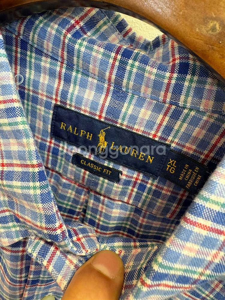 xl 폴로 랄프로렌 블루 깅엄체크셔츠 / 옥스포드 셔츠 / 베이지 스트라이프 셔츠 정리--2