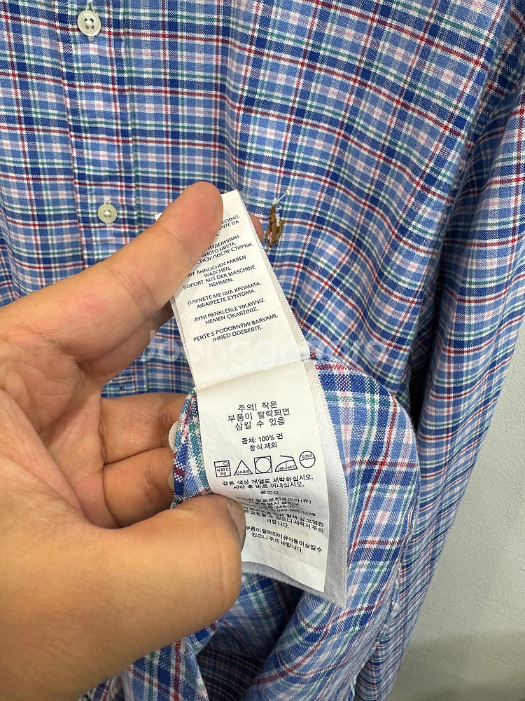 xl 폴로 랄프로렌 블루 깅엄체크셔츠 / 옥스포드 셔츠 / 베이지 스트라이프 셔츠 정리--4
