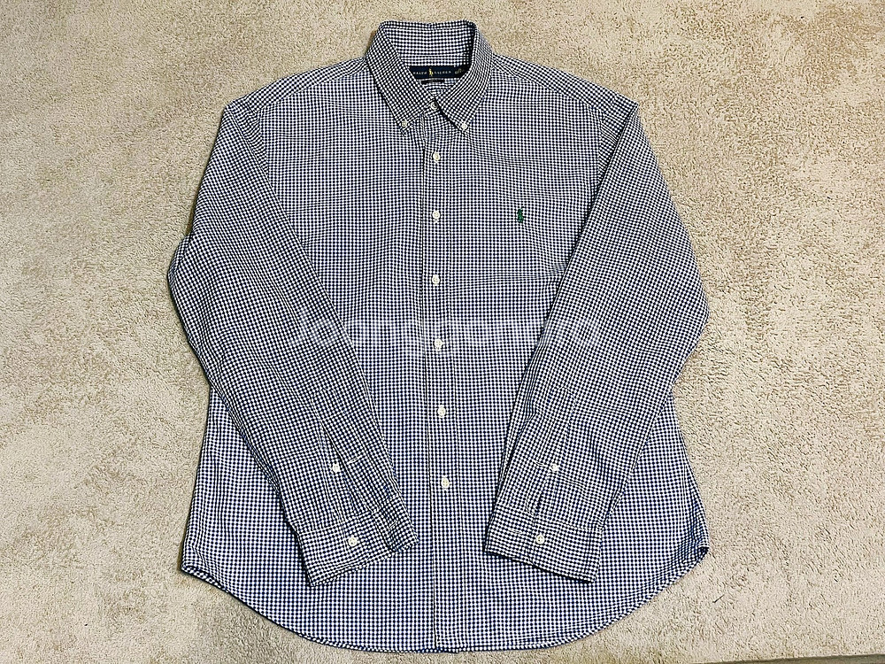 xl 폴로 랄프로렌 블루 깅엄체크셔츠 / 옥스포드 셔츠 / 베이지 스트라이프 셔츠 정리--5