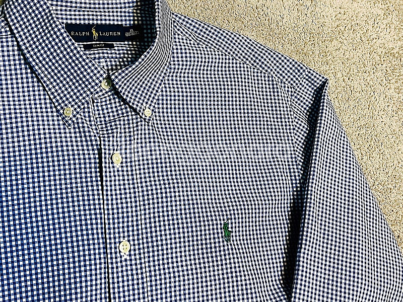 xl 폴로 랄프로렌 블루 깅엄체크셔츠 / 옥스포드 셔츠 / 베이지 스트라이프 셔츠 정리--0