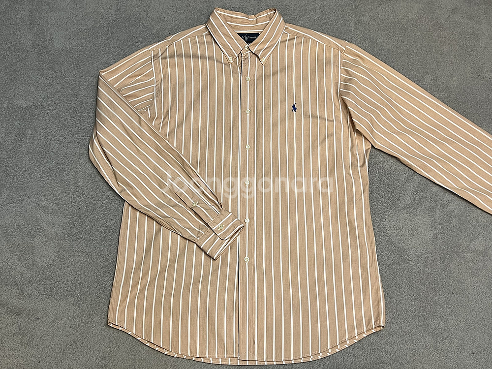 xl 폴로 랄프로렌 블루 깅엄체크셔츠 / 옥스포드 셔츠 / 베이지 스트라이프 셔츠 정리--8