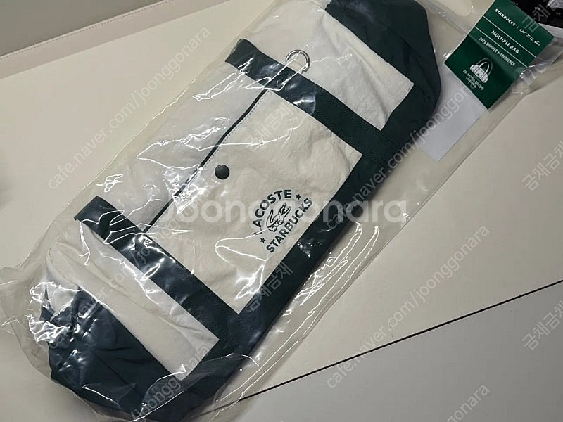 스타벅스 프리퀀시 라코스테 멀티플백 그린(당일발송)--0