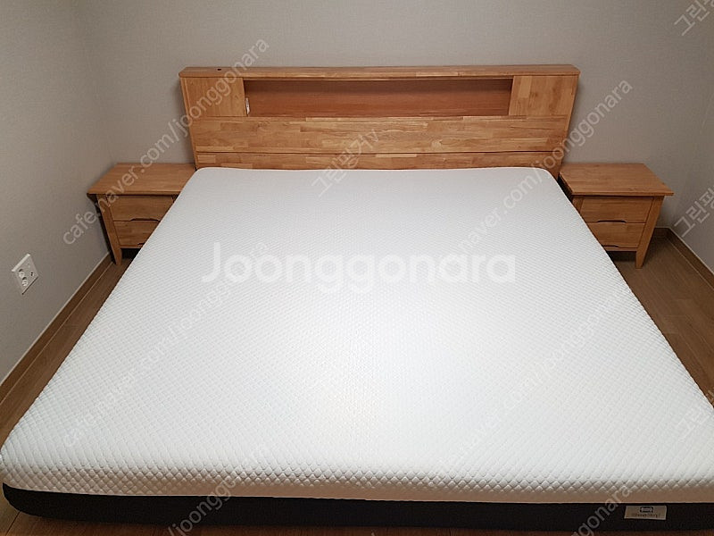 시몬스 뷰티슬립 메모리폼 매트리스 + 원목 프레임--0