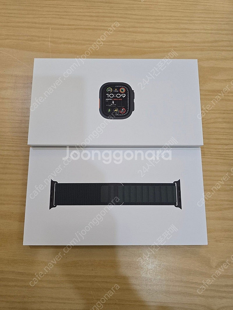 애플워치울트라2블랙49mm 다크그린알파인루프L 자급제미...--1