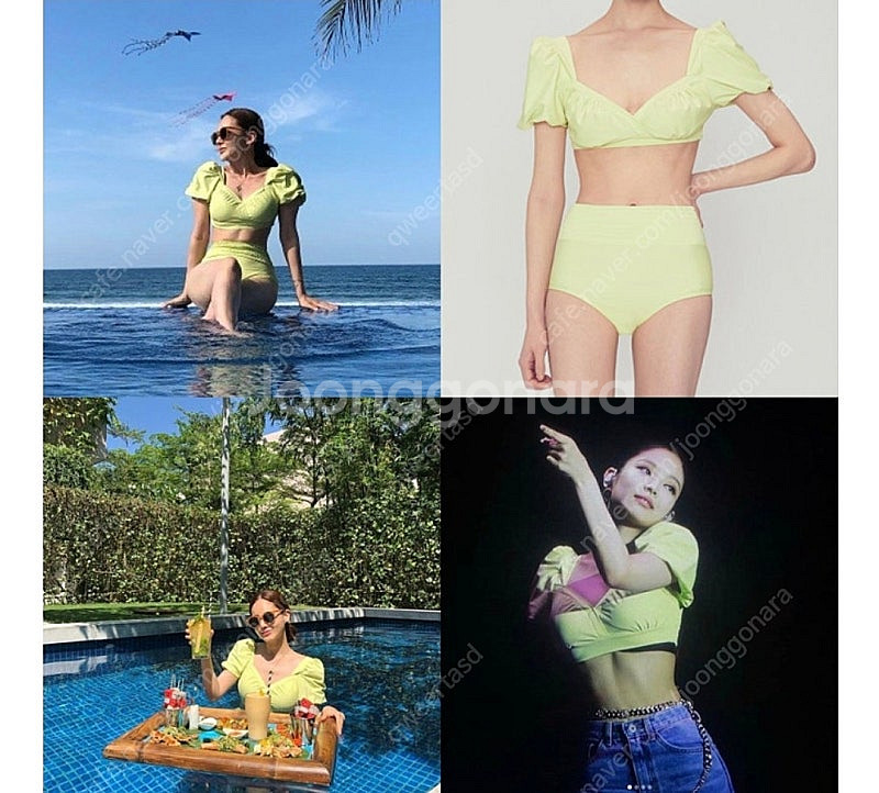 페이우 제니 아이비 비키니 민트색 미착장--1