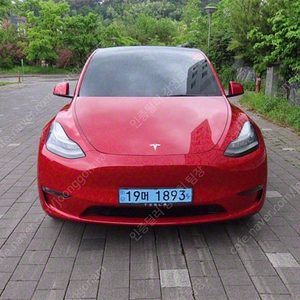 테슬라 모델 Y 중고 테슬라 중고 빨간색 2021년식 86,598km 롱 레인지 개인사업자 차량구매