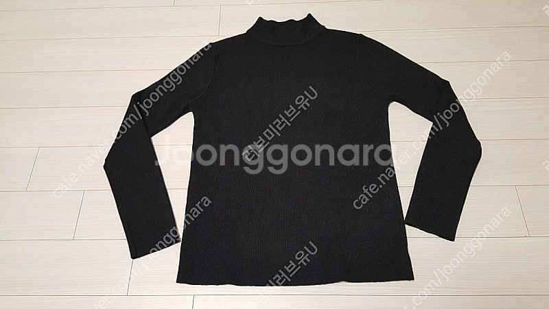 기본 블랙 검정 반목 폴라 니트--0