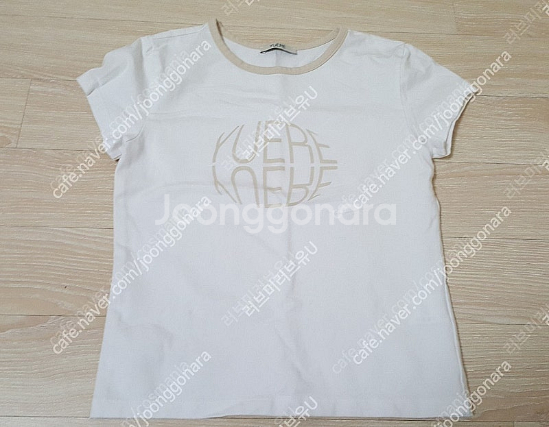 박지현 yuere 유에르 베이지 티셔츠 s--2