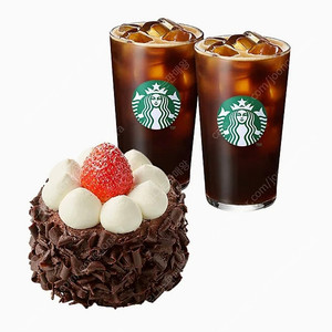 스타벅스 아메리카노 T 2잔 + 딸기초코생크림