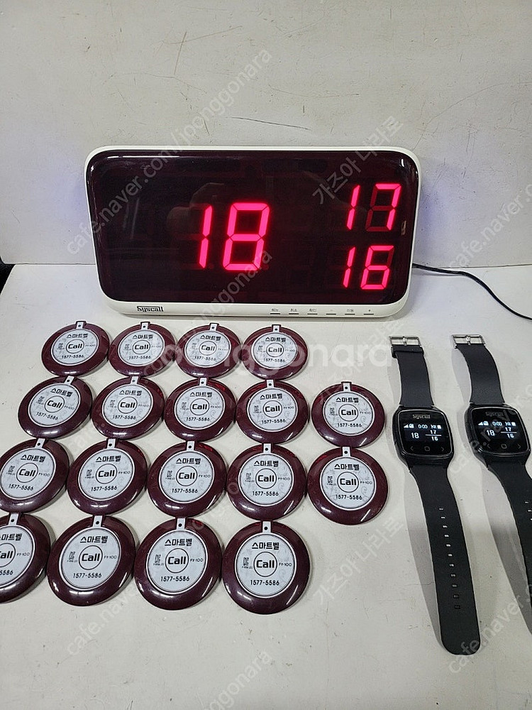 씨스콜 시계페이저 2개 벨 18개 번호수신기 3구 1대...--2