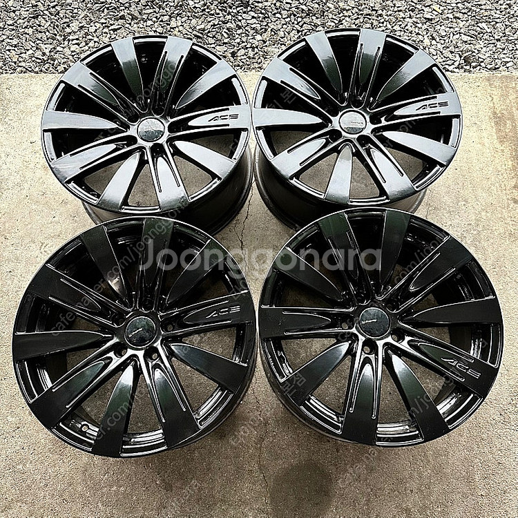 18인치 모델아트 ACE TD-075 유광블랙 중고휠 ...--0