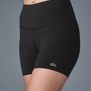 Alo Yoga 알로 5“ Airbush High-Waist Biker Short Black 바이커 쇼츠 레깅스