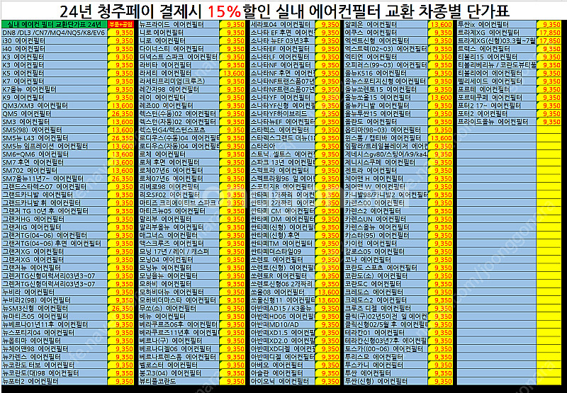에어컨 고장 수리 5만원/충전 2만원/차 자동차 나라 ...--5