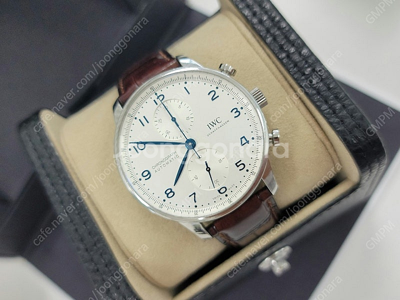 IWC 포르투기저 크로노그래프 블루핸즈--1