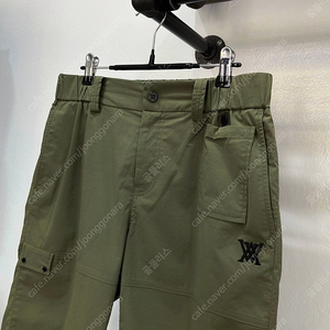 (32~33/XL) 어뉴 카키 포켓 포인트 허리밴딩 남성 골프반바지