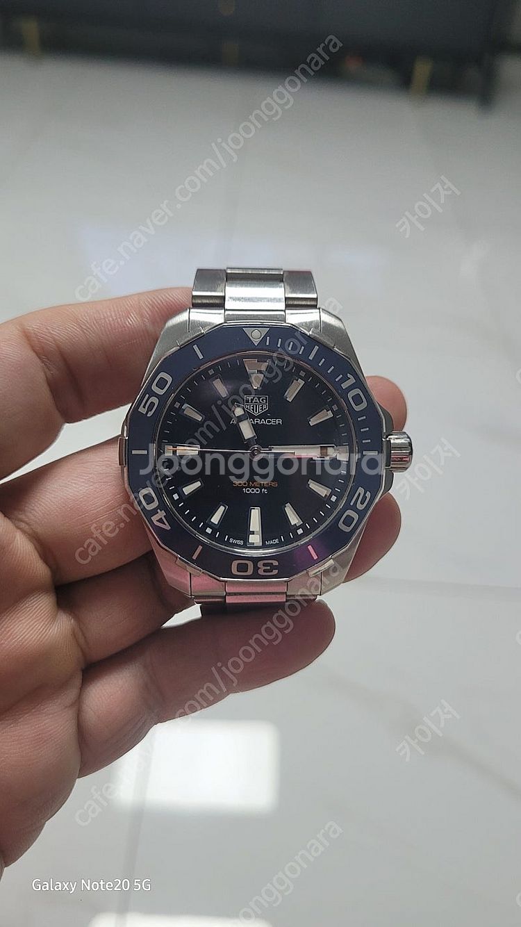 태그호이어 아쿠아레이서 300 쿼츠 41mm 청판 양도...--8