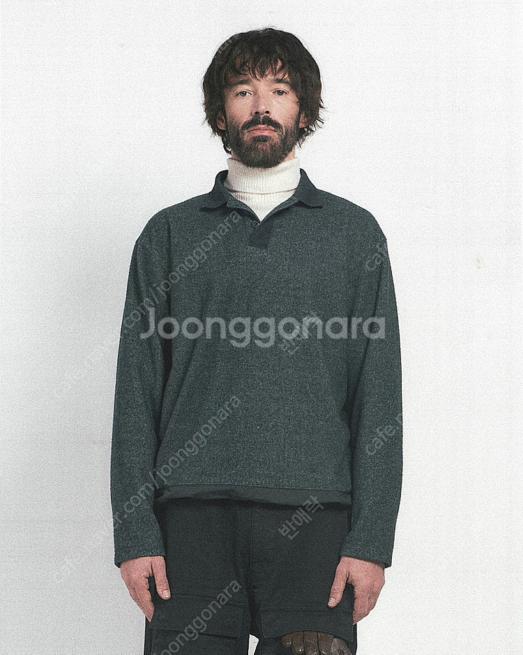 24fw 이스트로그 펑셔널 릴렉스드 폴로 셔츠 M 그린...--1