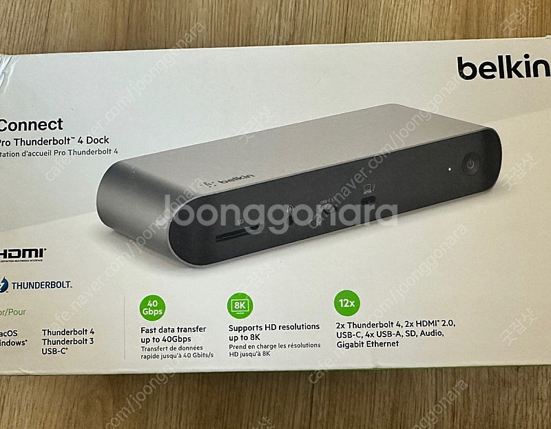 벨킨 썬더볼트4 프로 독 애플 USB 허브 INC006...--1