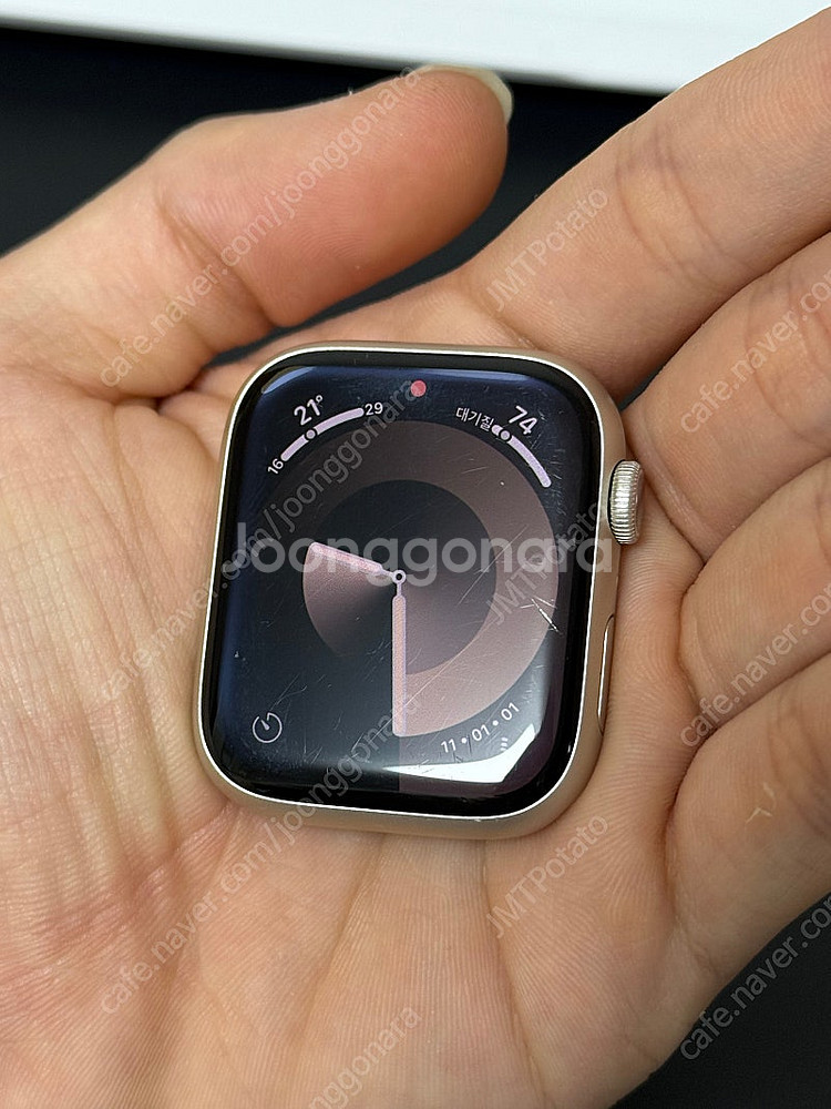 애플워치 8 45mm GPS 알루미늄 스타라이트--4