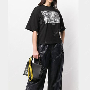 택포 MSGM 라운드 반팔 티 여성 루즈핏 S ~ M 블랙 거의새것 사랑봉봉