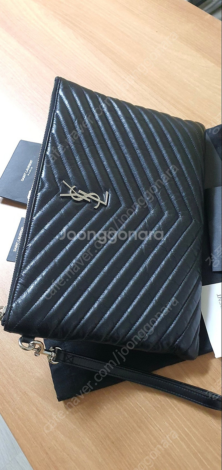 입생로랑 뉴미듐 은장 클러치백 정품S급(영수증O)구찌루...--1