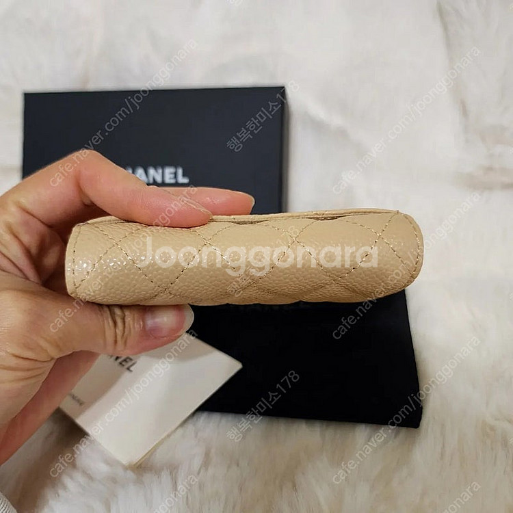 샤넬지갑 샤넬가방 카드지갑 베이지색 새상품--7