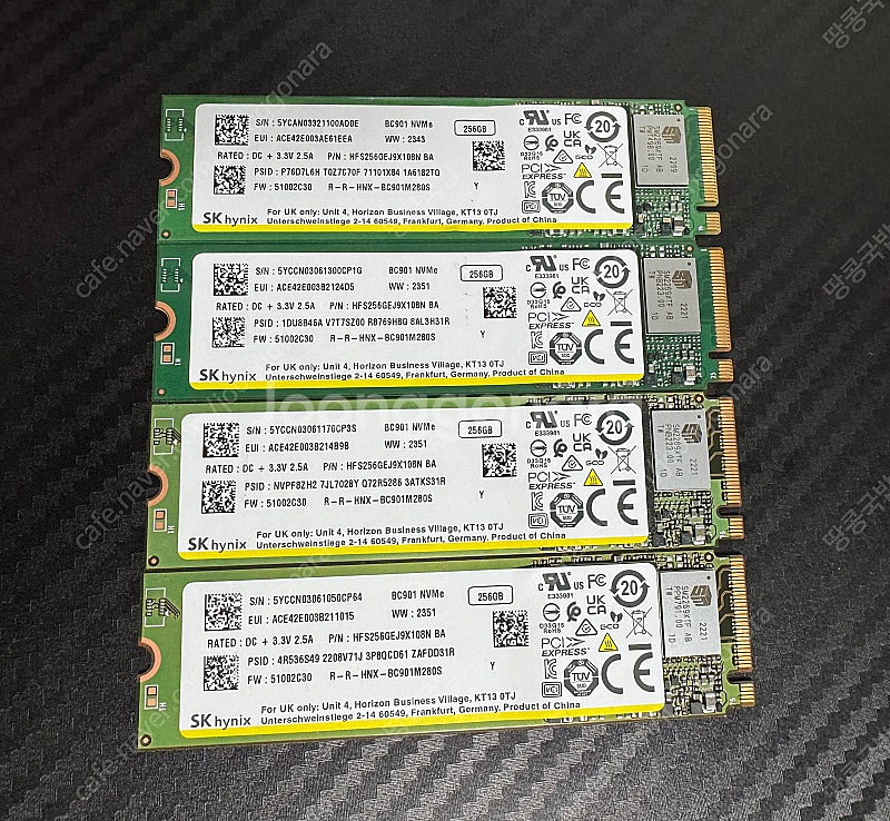 SK 하이닉스 M.2 Nvme 256GB 수량 판매합니...--0