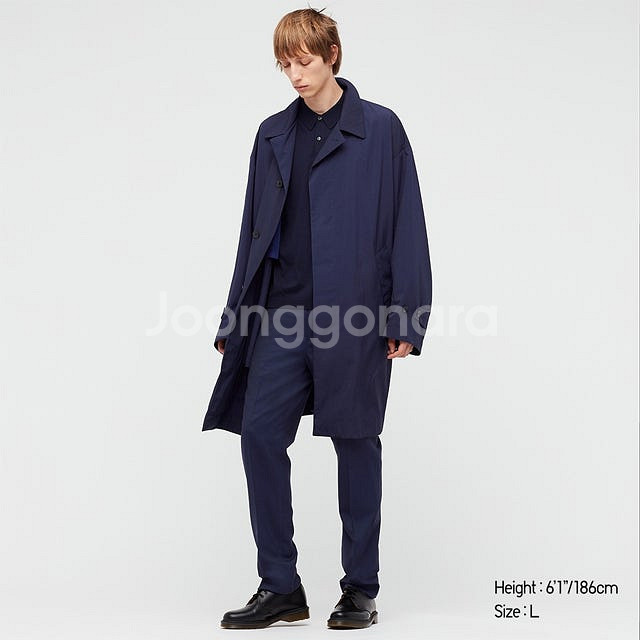 [S] 유니클로 +J 질샌더 오버사이즈 싱글브레스트 코...--3