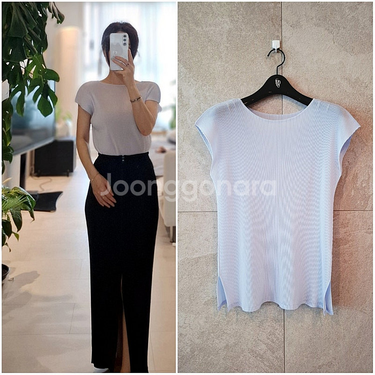 새상품급.플리츠플리즈 페일블루 미스트3 이세이미야케--0
