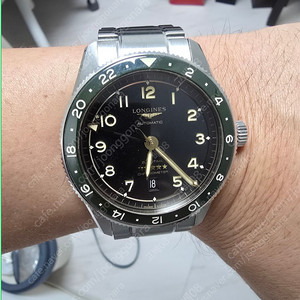 론진 줄루타임 42mm 녹색베젤