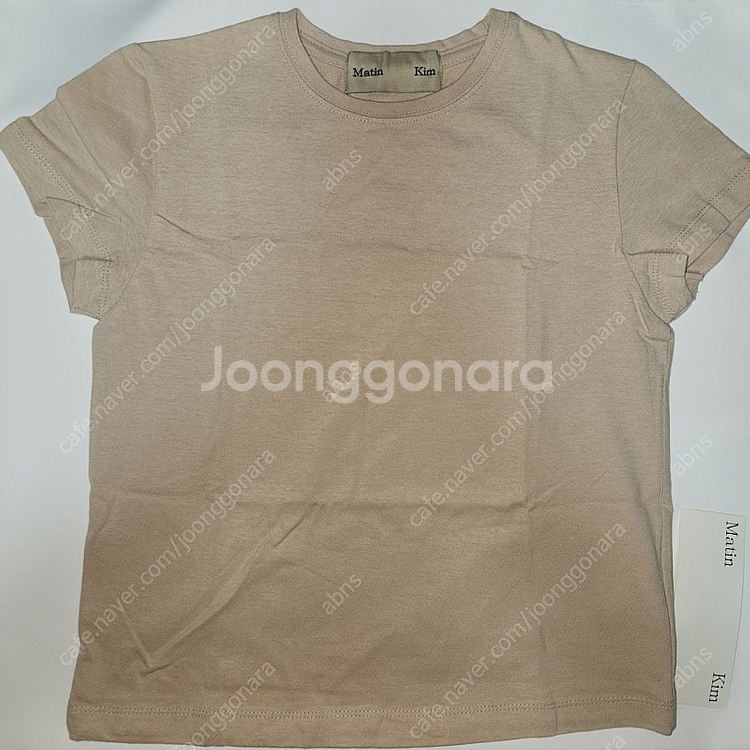 마뗑킴 티셔츠 fw 코튼탑 차콜, 베이지 일괄 판매합니다--5