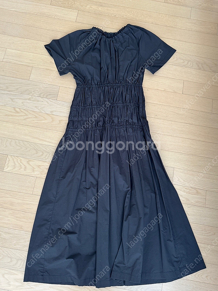 킨더살몬 셔링원피스 Shirring Dress Navy--0