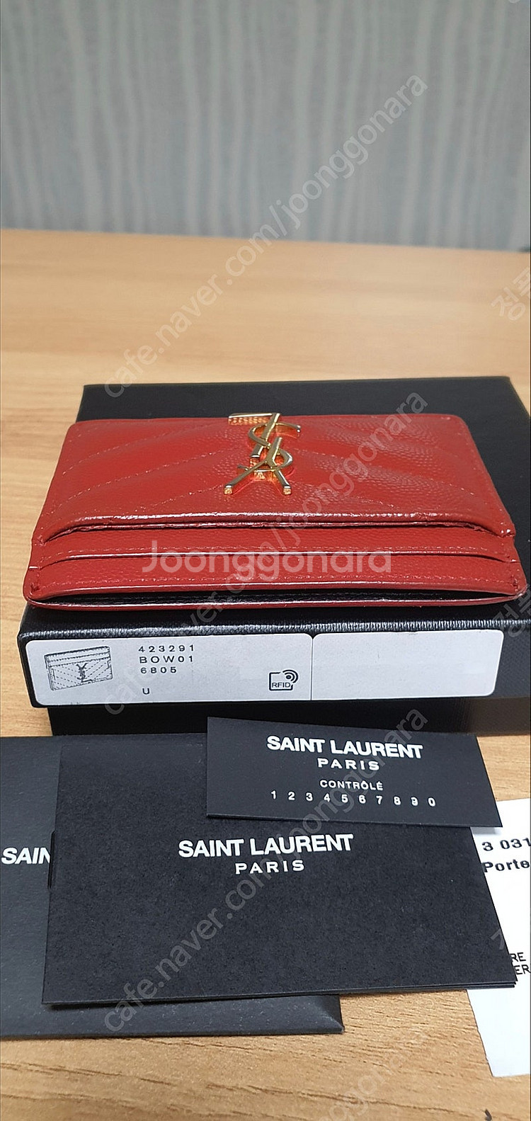 입생로랑 카드지갑/지갑 금장 정품S급(보증서O)구찌루이...--8