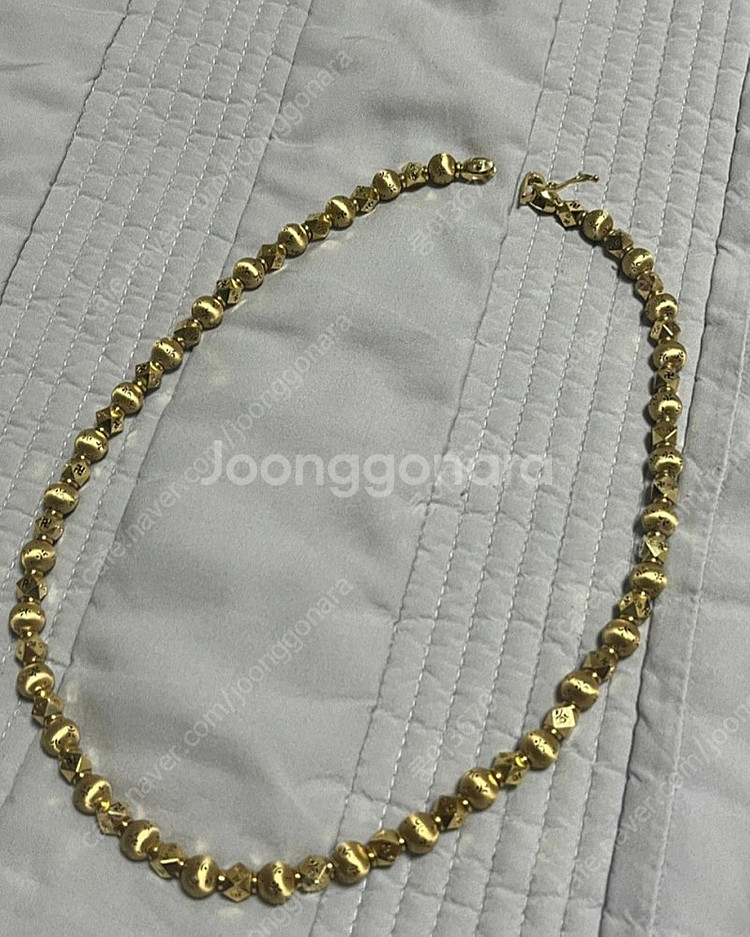 18k염주 금목걸이--1