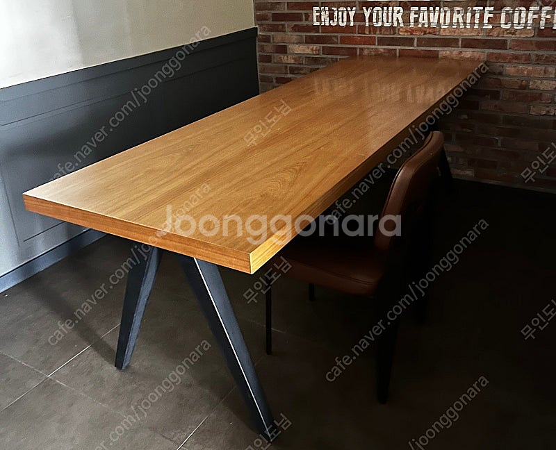 원목 8인석 대형 카페, 사무실 테이블--0