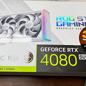 GeForce RTX 4080 SUPER ROG STRIX GAMING O16G OC D6X 16GB White / 화스 / 스트릭스 판매합니다