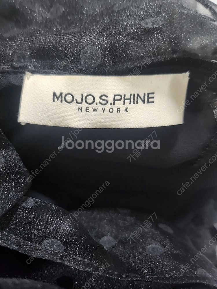 모조에스핀 66 도트 시스루블라우스--4