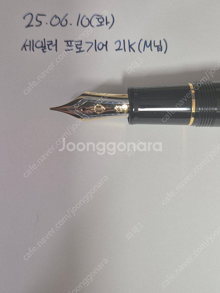 세일러 프로기어 21K 만년필 M닙(금장)--2